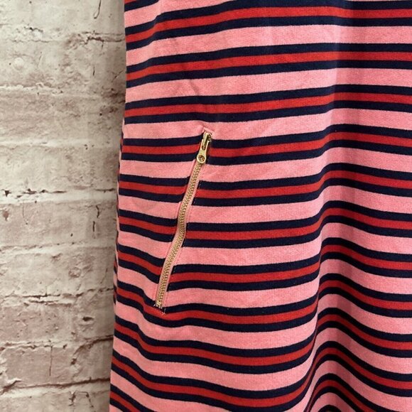 Gymboree Girls Casual Shift Dress XL (14)  Pink Blue Stripe Knit Valentine's Day - Picture 3 of 4